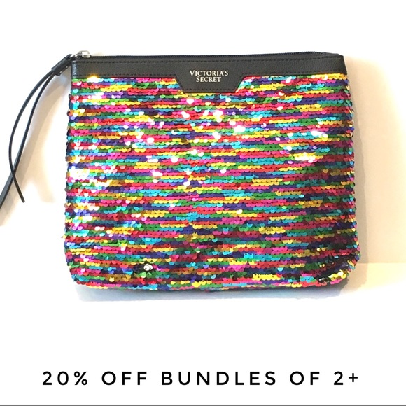 Victoria's Secret Other - NWOT Zippered Victoria's Secret Rainbow sequins